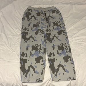 lululemon athletica Gray and Blue Camo Straight Leg Pants
